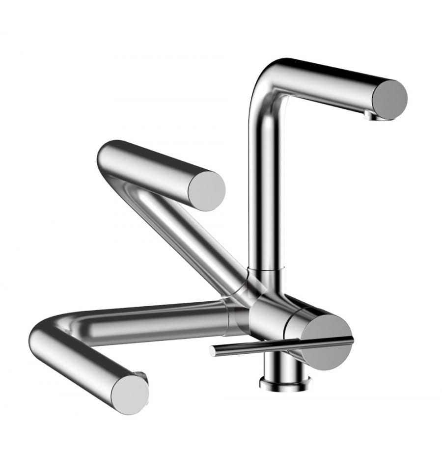 Grifo abatible cocina GRB caño Forma monomando cromo - Imagen 3