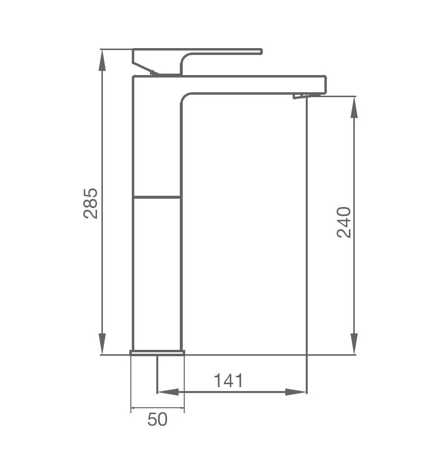 GRB Despertar XL grifo monomando lavabo alto blanco - Imagen 2