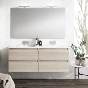 Conjunto mueble de baño Viso Bath Box suspendido 120 cm 4 cajones