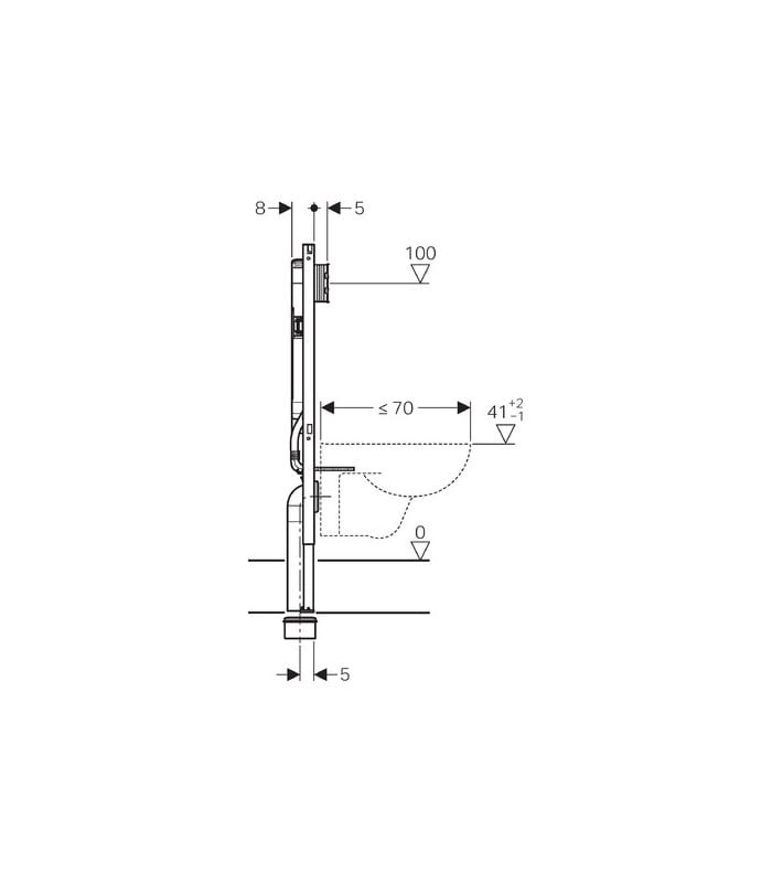 Geberit Duofix cisterna Sigma 8 cm para inodoro suspendido - Imagen 3