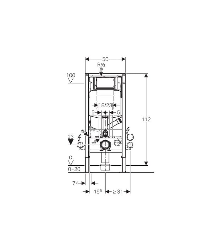 Geberit Duofix cisterna Sigma 12 cm con modulo DuoFresh - Imagen 3
