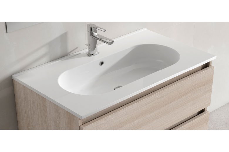 Conjunto mueble de baño Arco suspendido 2 cajones 60-80-100-120 CM Visobath - Imagen 4