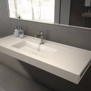 Lavabo integrado Modar con faldón de 15 cm
