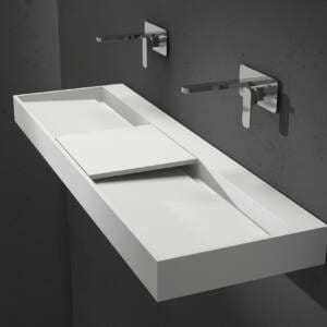 Lavabo integrado Cosi con faldón de 11,5 cm