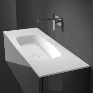 Lavabo Intregrado FORMA dezplazado Izq - Dcho sin Faldón