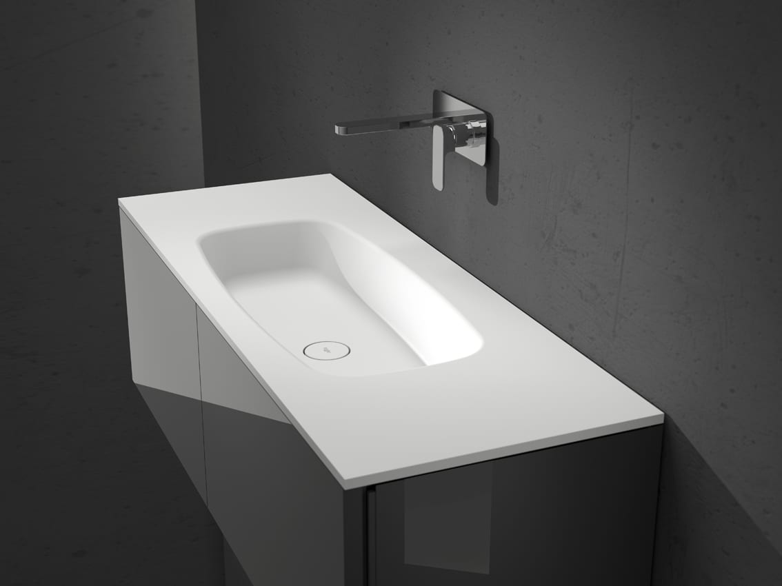 Lavabo Intregrado FORMA dezplazado Izq - Dcho sin Faldón
