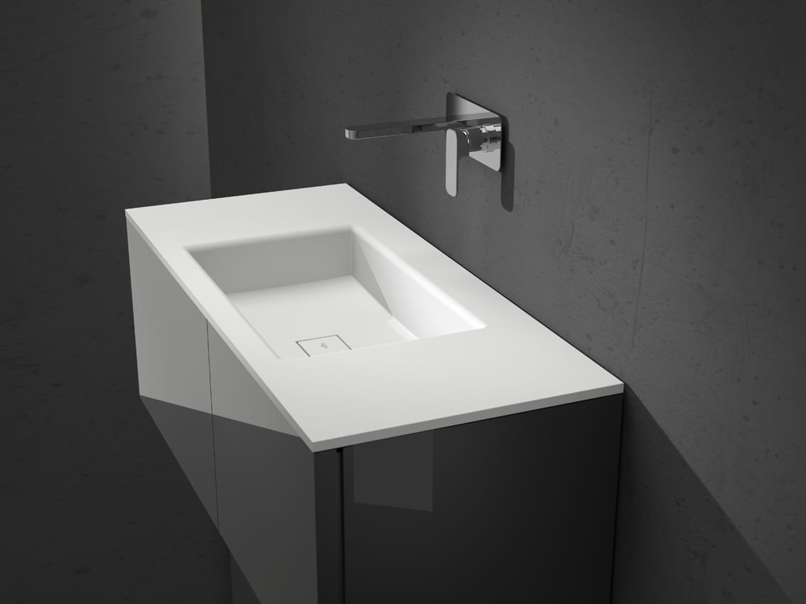 Lavabo Unique Integrado Centrado sin Faldón