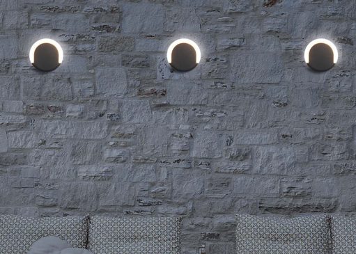 Aplique de pared LED Yomu para exteriores.