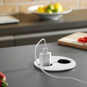 Enchufe de cocina CucineOggi box Duplo IL 600 - Blanco y Negro