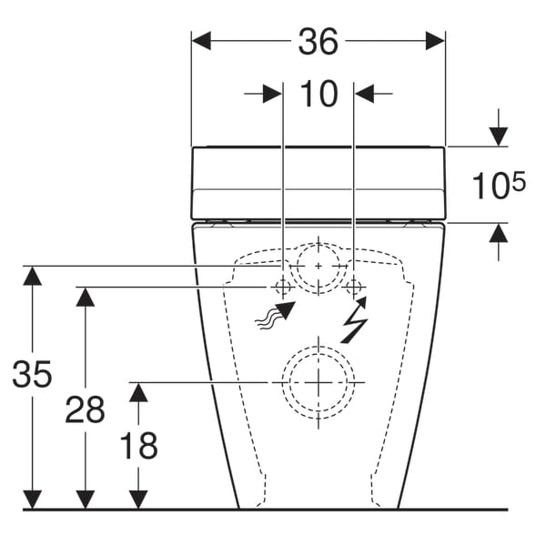 Inodoro bidé Geberit AquaClean Tuma Comfort, inodoro al suelo - Imagen 4