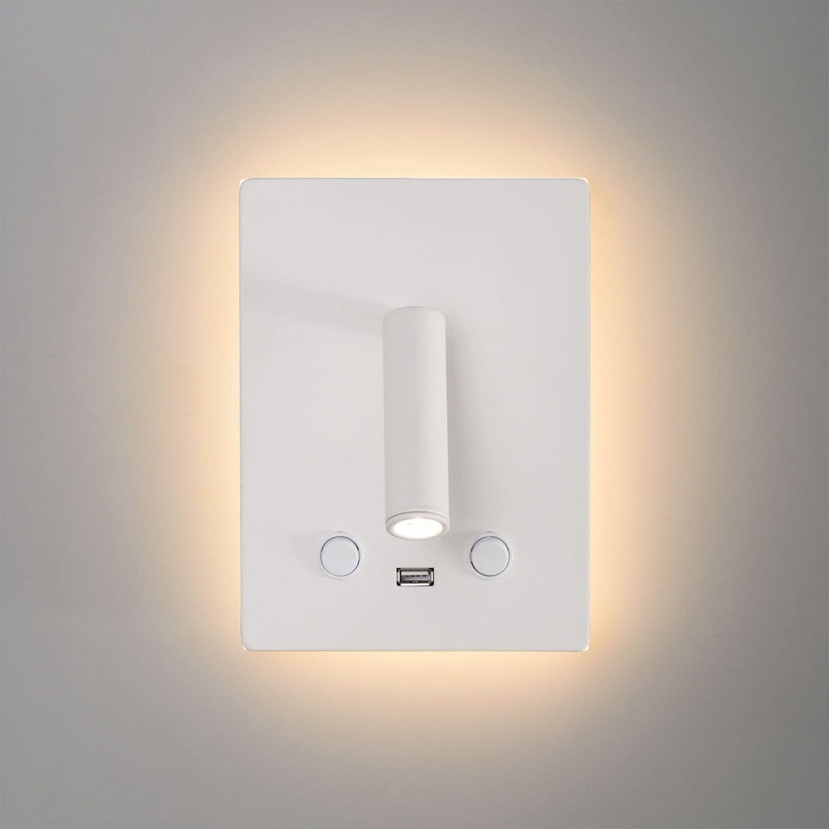 Lámpara aplique lector ACB MANAT LED Blanco con USB