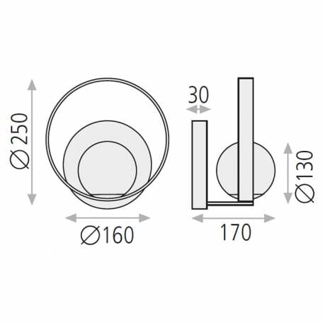 Aplique de pared Halo LED 5w de ACB. - Imagen 4