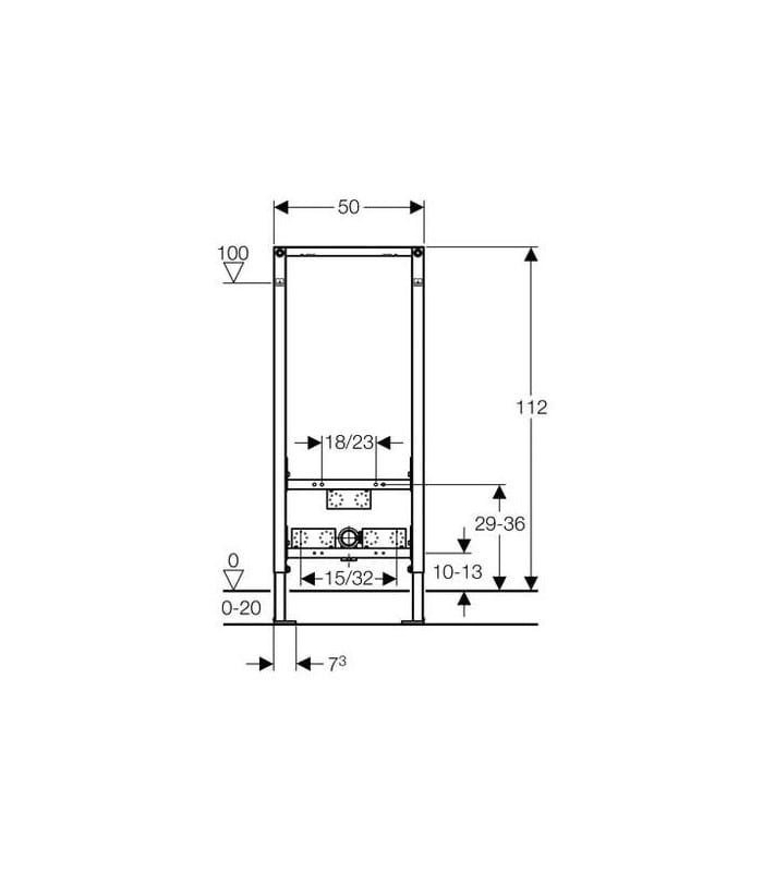 Geberit Duofix bastidor bidé, altura 112 cm - Imagen 3
