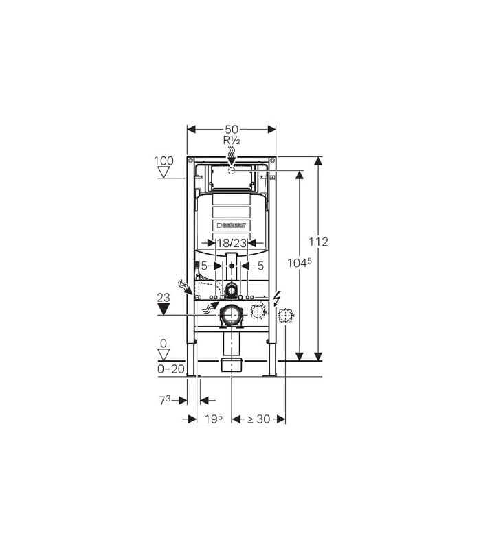 Geberit Duofix cisterna Sigma 12 cm para inodoro suspendido - Imagen 3