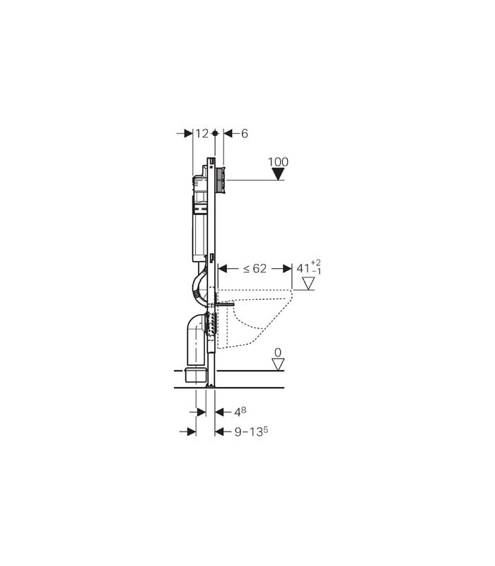 Geberit Duofix cisterna Sigma 12 cm para inodoro suspendido - Imagen 4