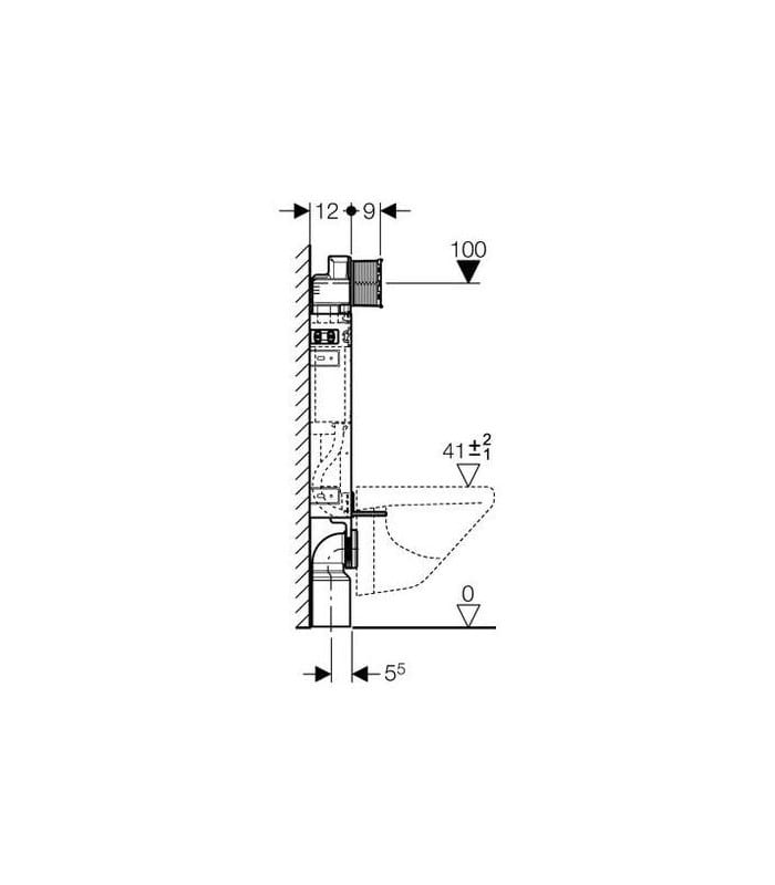 Geberit Kombifix cisterna Sigma 12 cm para inodoro suspendido - Imagen 2
