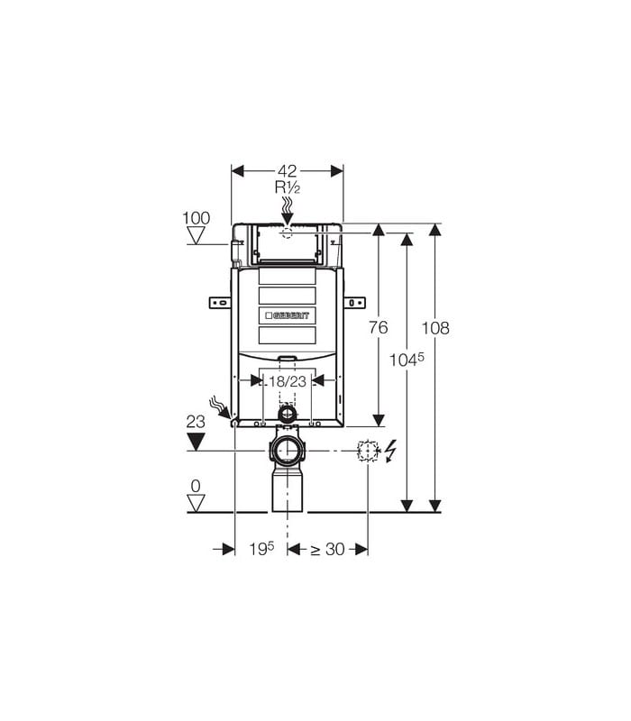 Geberit Kombifix cisterna Sigma 12 cm para inodoro suspendido - Imagen 3