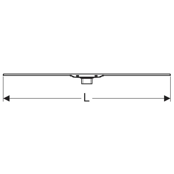 Canal de ducha Geberit CleanLine60 L30-90cm Metal oscuro/metal cepillado - Imagen 3