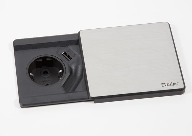 Enchufe Square 80 1+1 USB - Imagen 2