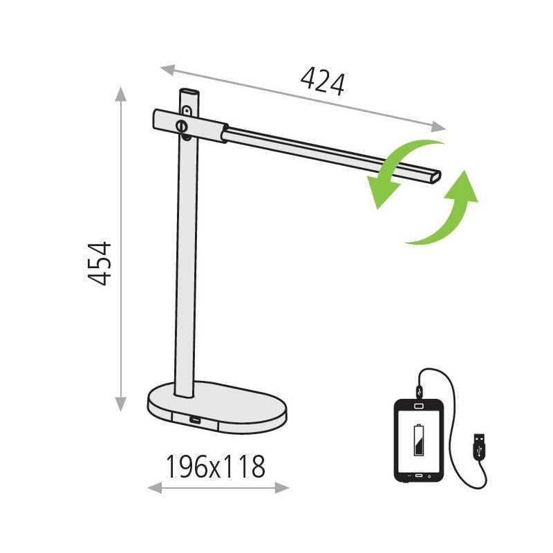 Flexo Laysan LED 10w USB de ACB. - Imagen 5