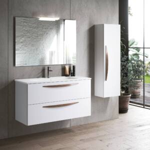 Conjunto mueble de baño Arco suspendido 2 cajones 80 CM Visobath