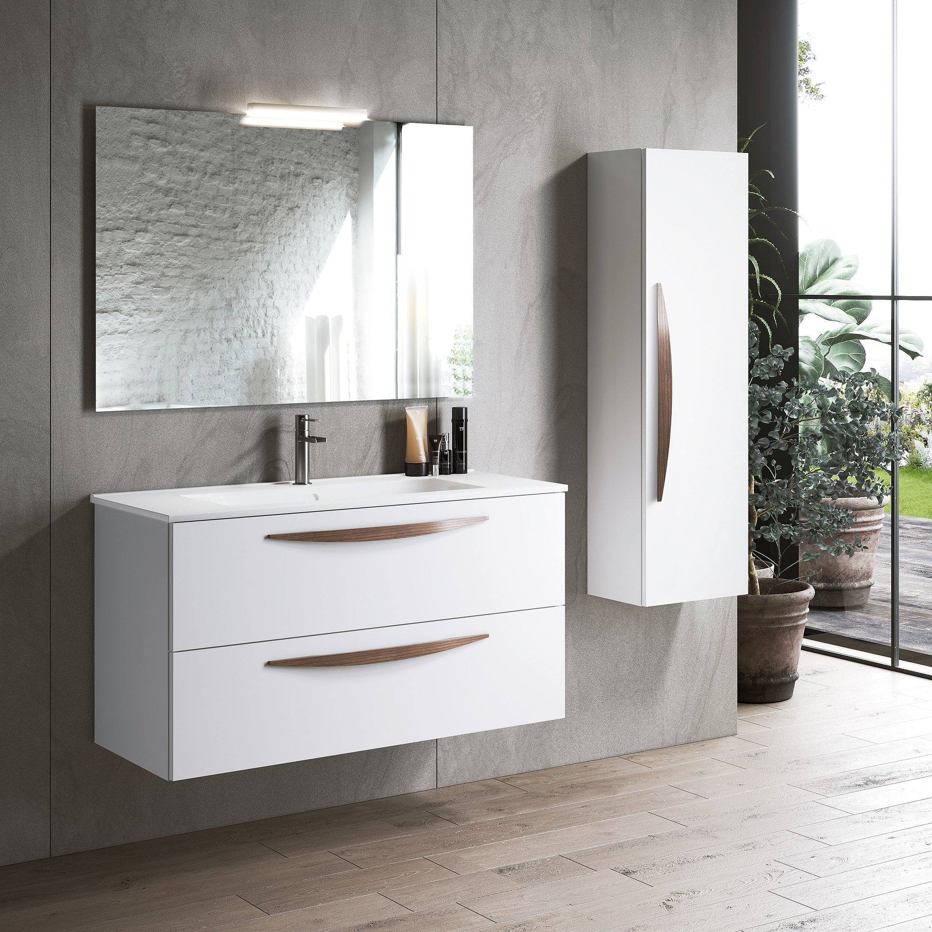 Conjunto mueble de baño Arco suspendido 2 cajones 80 CM Visobath