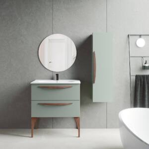 Conjunto mueble de baño Viso Bath Arco con patas nogal americano 2 cajones