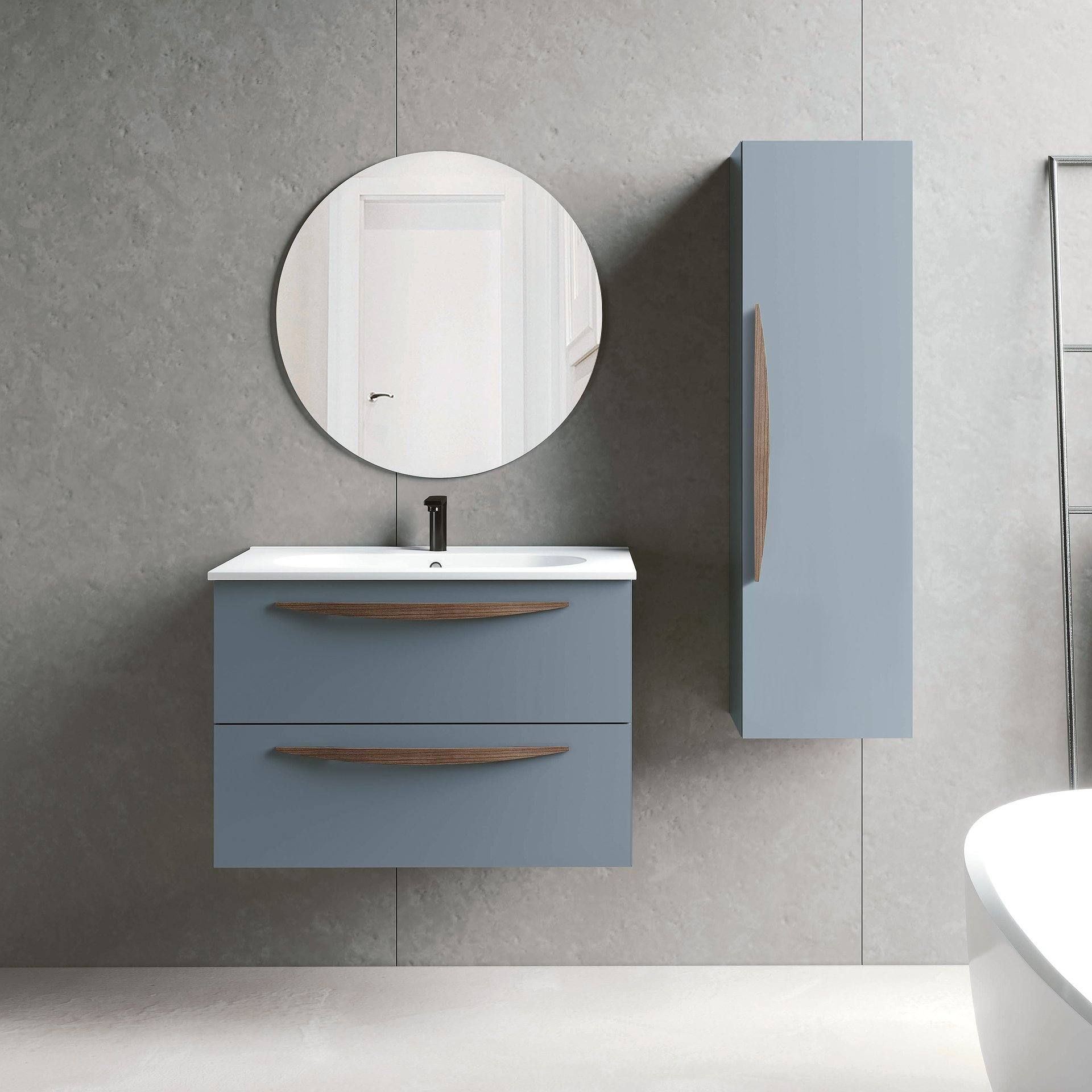 Conjunto mueble de baño Arco suspendido 2 cajones 80-100 CM Visobath - Imagen 3