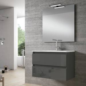 Conjunto mueble de baño BOX 2 Cajones 60-80-100 CM Visobath