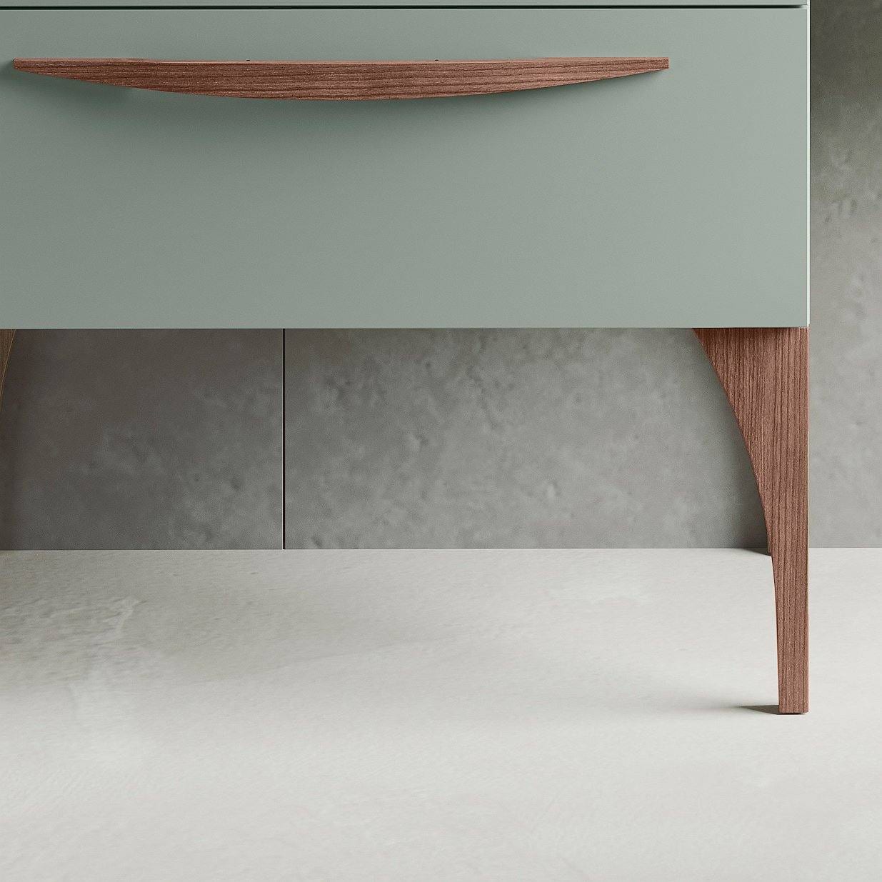 Conjunto mueble de baño Viso Bath Arco con patas nogal americano 2 cajones - Imagen 2