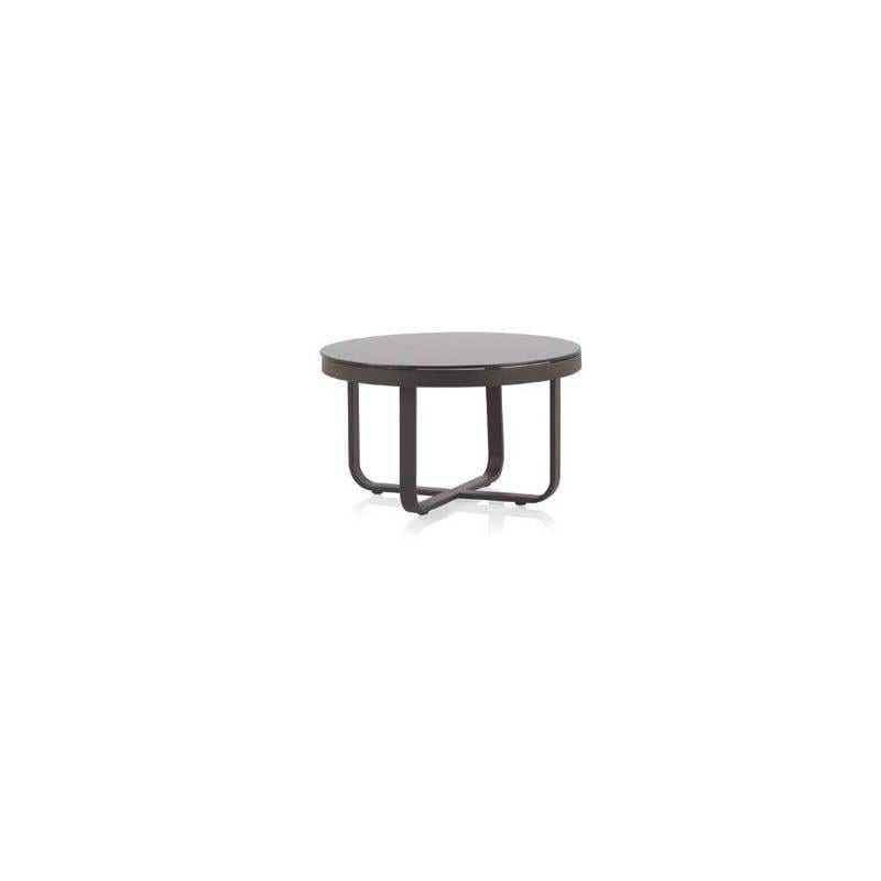 Set de rinconera, puff y mesa de centro en aluminio y fibra sintética con cojines modelo star - Imagen 6
