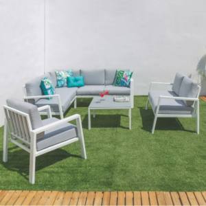 RINCONERA THAIS ALUMINIO BLANCO, MESA CENTRO