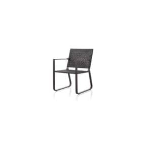 Sillón para exterior de aluminio y fibra sintética color nogal modelo star