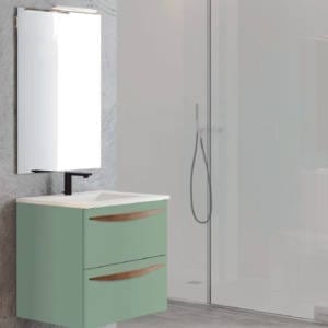 Conjunto mueble de baño Arco suspendido 2 cajones 60-80-100-120 CM Visobath