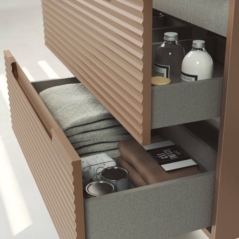 Conjunto mueble de baño Kyoto suspendido 2 cajones - Visobath - Imagen 3