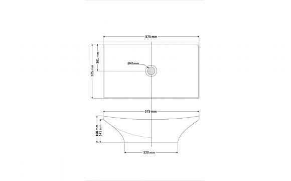 Lavabo Bathco New Magdalena sin peana 575x325x160 cm porcelana blanco - Imagen 3
