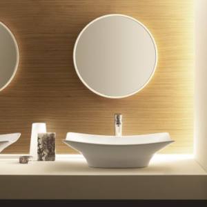 Lavabo Bathco New Magdalena sin peana 575x325x160 cm porcelana blanco