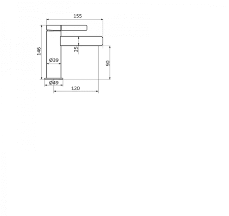 Grifo lavabo Monomando GRB AXIS - Imagen 2