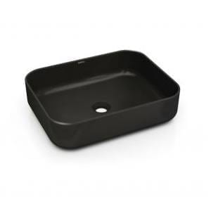 Lavabo rectangular sobre encimera Dinan Negro mate