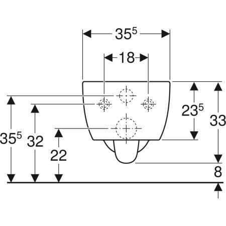 Inodoro suspendido de fondo profundo Geberit iCon, forma cerrada, Rimfree - Imagen 4