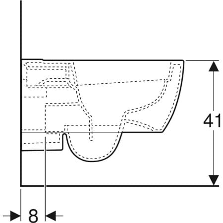 Inodoro suspendido de fondo profundo Geberit iCon, forma cerrada, Rimfree - Imagen 2