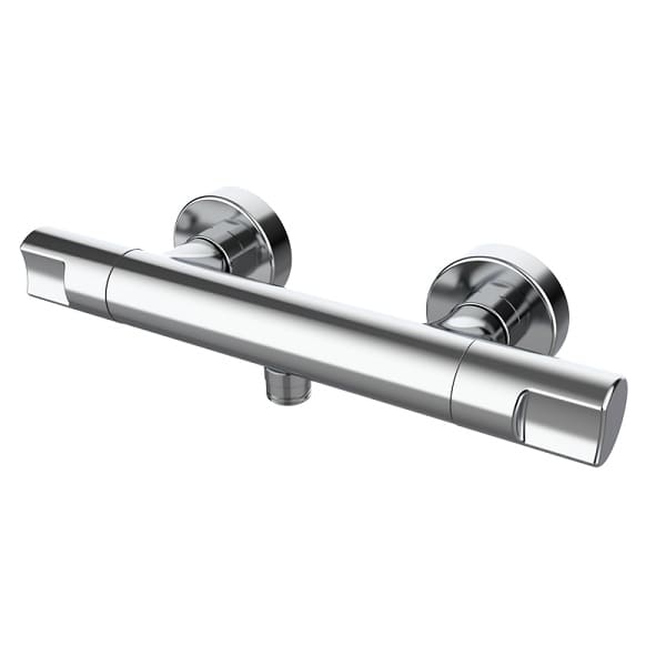 GRB Tender columna fija termostática ducha rociador Ø25cm cromo - Imagen 2