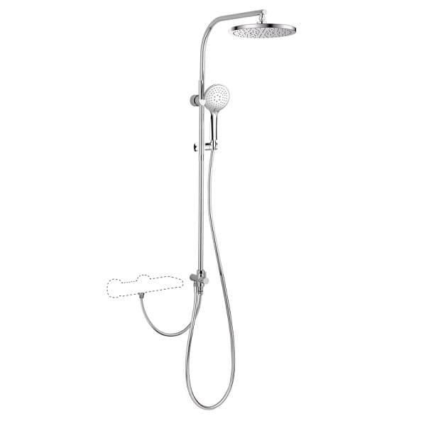 GRB Tender columna fija termostática ducha rociador Ø25cm cromo