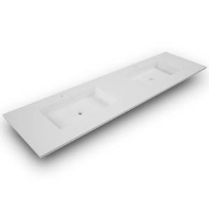 Lavabo sin faldón Doble Seno Gel Coat Miami