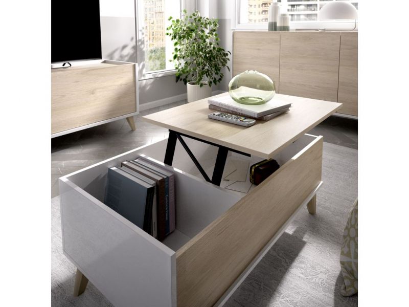 Mesa de centro elevable