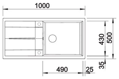 Fregadero Blanco METRA XL 6 S Metra Mueble 60 cm - Imagen 2