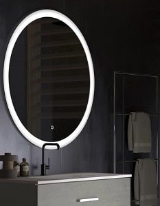 Espejo de baño LED Redondo - retroiluminado y antivaho
