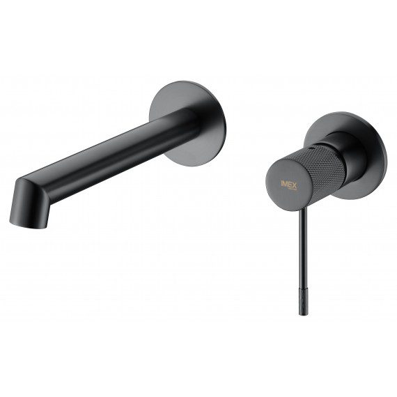 Monomando lavabo empotrado LINE Black Gun Metal