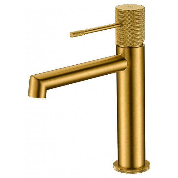 Monomando lavabo oro cepillado LINE - Imagen 2