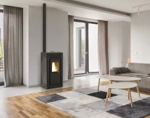 Estufa Pellet Flora 8kw salida Vertical Ferlux